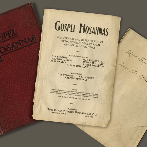 Original Angel watercolor art painting on an antique Gospel Hymn Book page - Picture 4 of 9